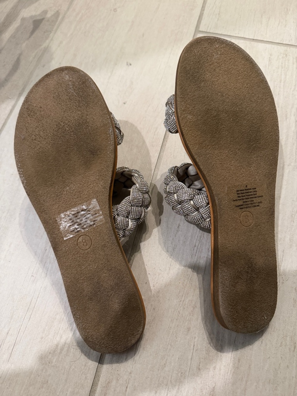 a new day Silver Braided Double-Strap Slide Sandals - Picture 3 of 7